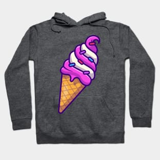 Ice Cream Cartoon Illustration Hoodie